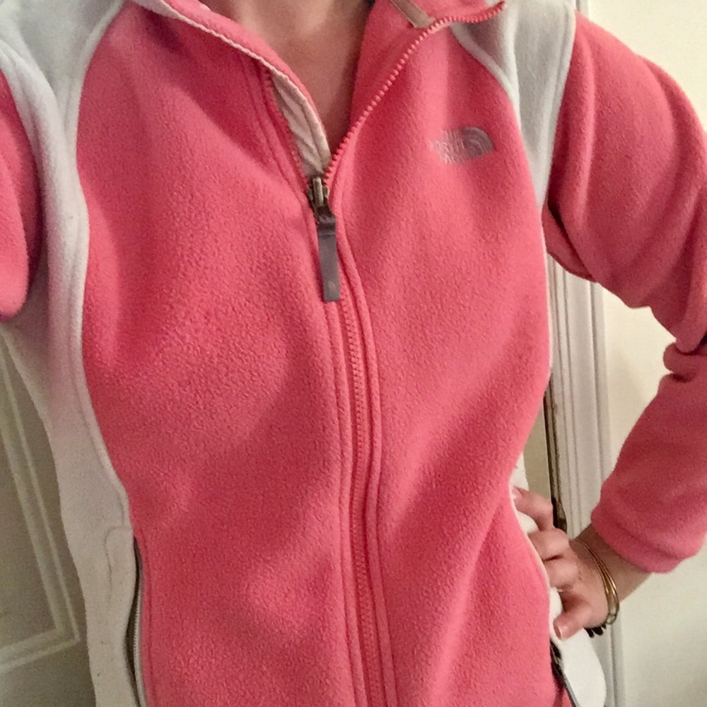 HP🎉 Girls North Face Khumbu FullZip Fleece Size L - Picture 4 of 9